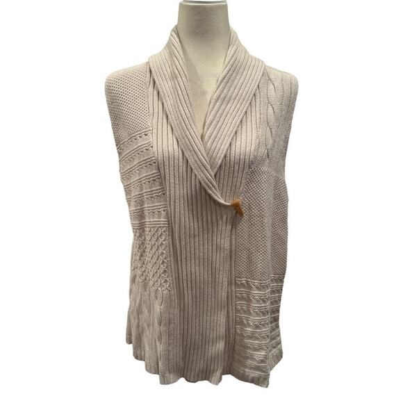 CHAPS Long Sleeve Off White/Cream Cotton Blend Cardigan - Large - Picture 1 of 9